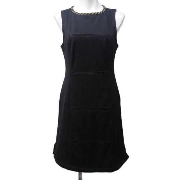 Fendi Jeans With Tags Dress Cut Lined Striped Sleeveless Long 42 Approx M Black